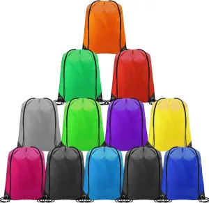 CHEPULA Drawstring Bags Bulk 12Pcs Drawstring Backpack for Women Men Large Size Draw String Back Sack for Birthday Party Sport Camping Climbing