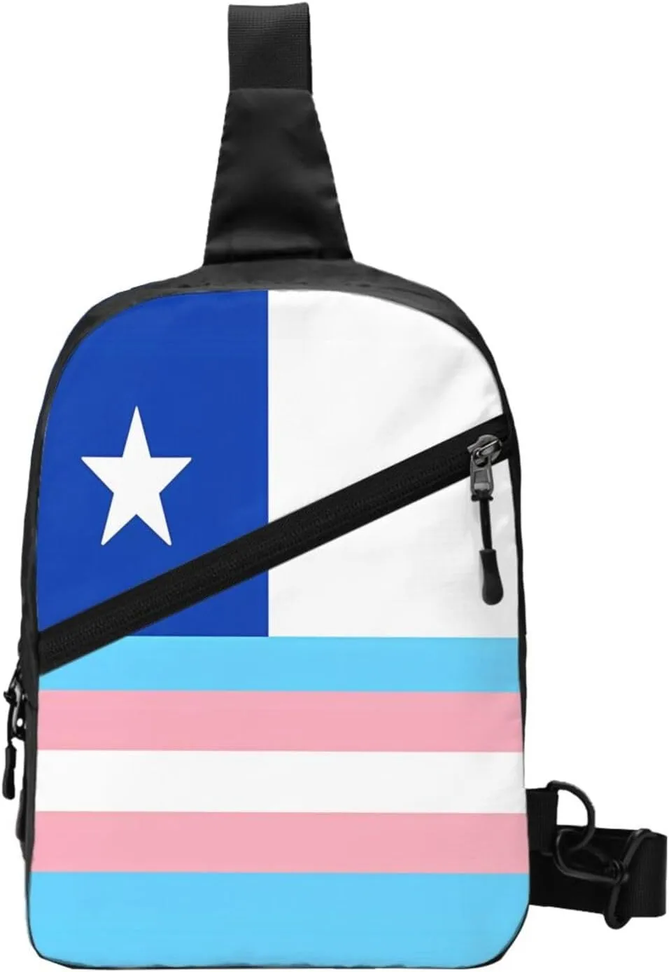 Chile Chilean LGBT Pride Gay Rainbow Trans Flag Crossbody Bag Portable Sling Bags Foldable Chest Daypack Reusable Sports Shoulder Backpack Diagonally Casual Rucksack Travel Bag