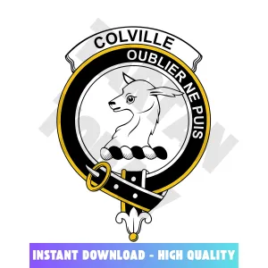 Clan Colville Tartan Crest, Badges, Heraldry, Clans, Family Scotland PNG, Digital ClipArt High Quality YG33