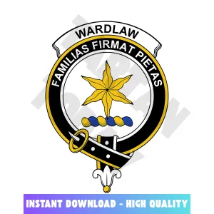 Clan Wardlaw Tartan Crest, Badges, Heraldry, Clans, Family Scotland PNG, Digital ClipArt High Quality LO36