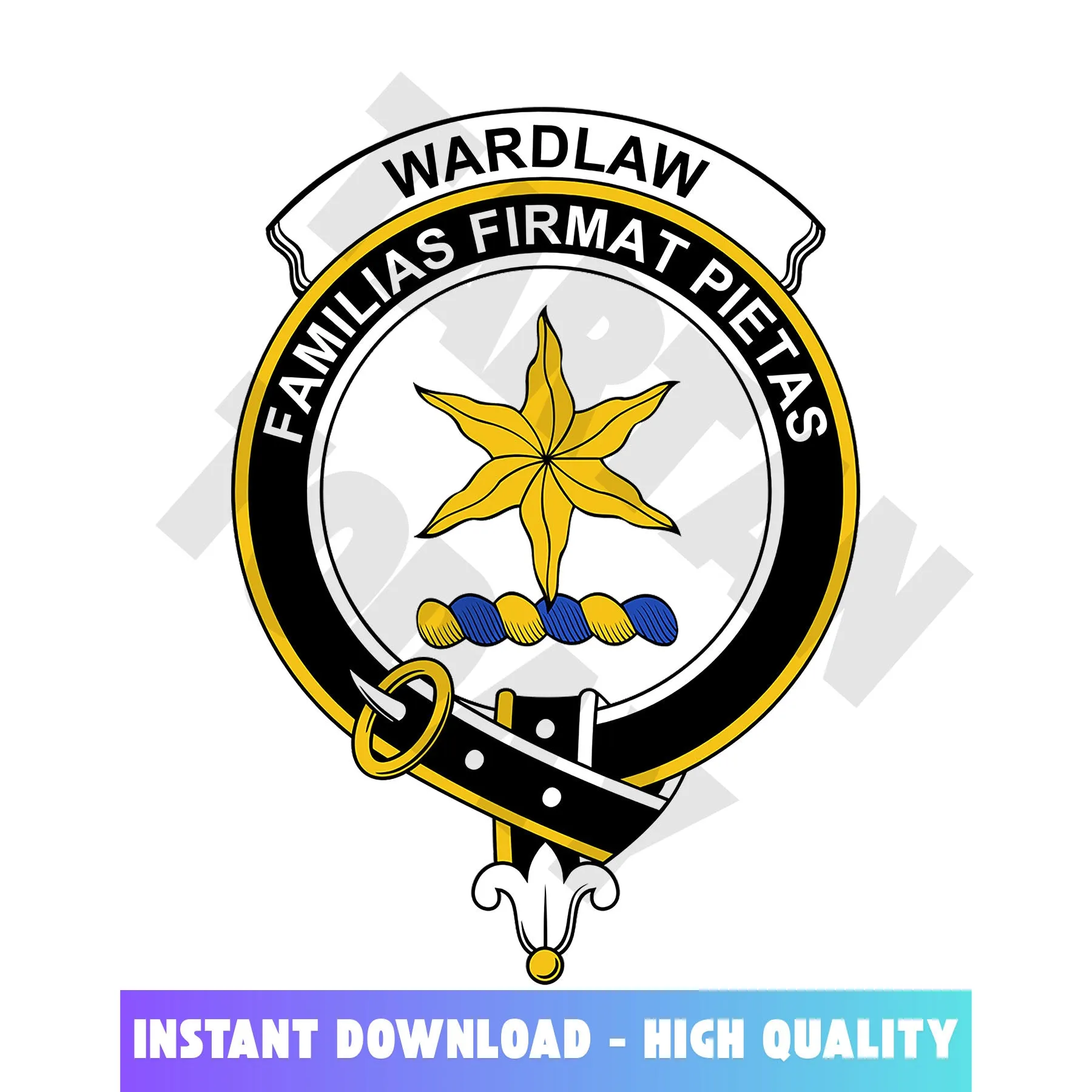 Clan Wardlaw Tartan Crest, Badges, Heraldry, Clans, Family Scotland PNG, Digital ClipArt High Quality LO36