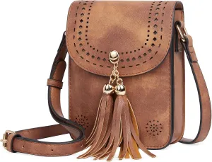CLUCI Small Crossbody Bags for Women PU Leather Cell Phone Purse Wallet with Adjustable Guitar Strap