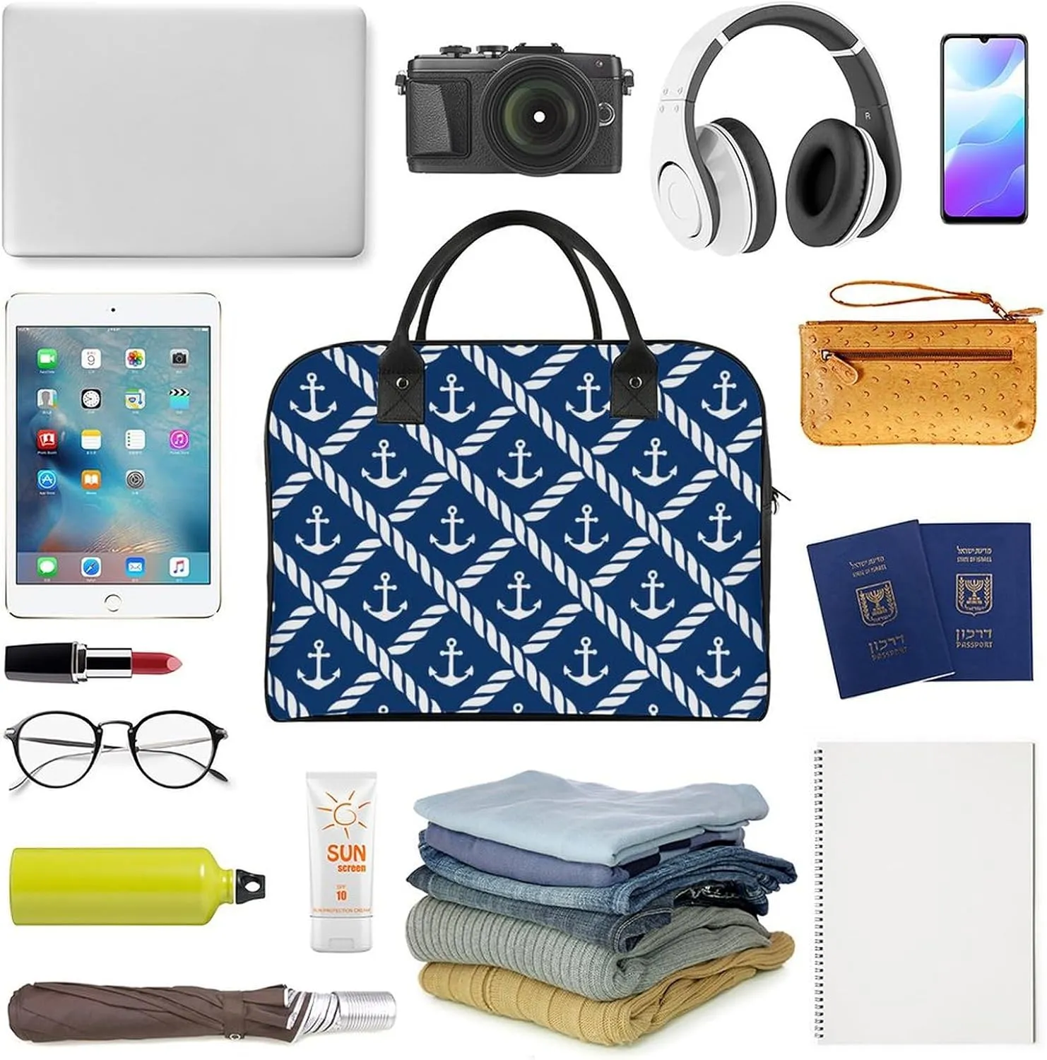 Colorful Graffiti Patterns Travel Handbag with A Large Capacity Design That Can Be Reused