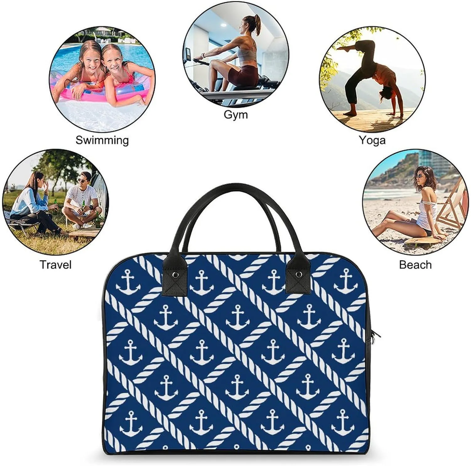 Colorful Graffiti Patterns Travel Handbag with A Large Capacity Design That Can Be Reused