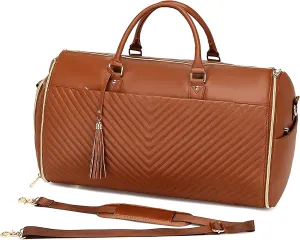 Convertible Carry On Garment Bag for Men Women, 2 in 1 Duffel Bag with Shoe Pouch, Foldable Hanging Suitcase Dress Suit Business Travel Bags