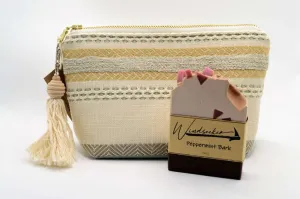 Cosmetic Bag with Pockets - Stripes