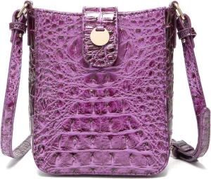 Crocodile Embossed Small Crossbody Bag Fashionable Magnetic Buckle Decoration Shoulder Women's Luxury Wallet