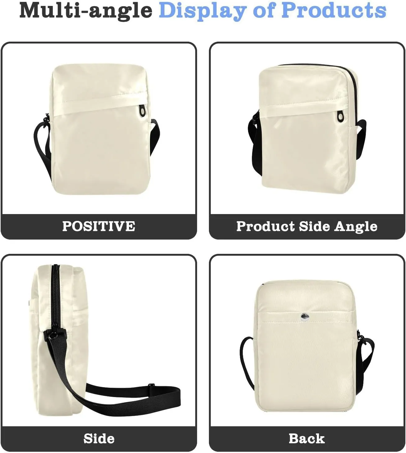 Crossbody Bag Light Pink Messenger Bag for Women Men Purse Shoulder Bag Satchel Bag with Adjustable Strap Light Pink