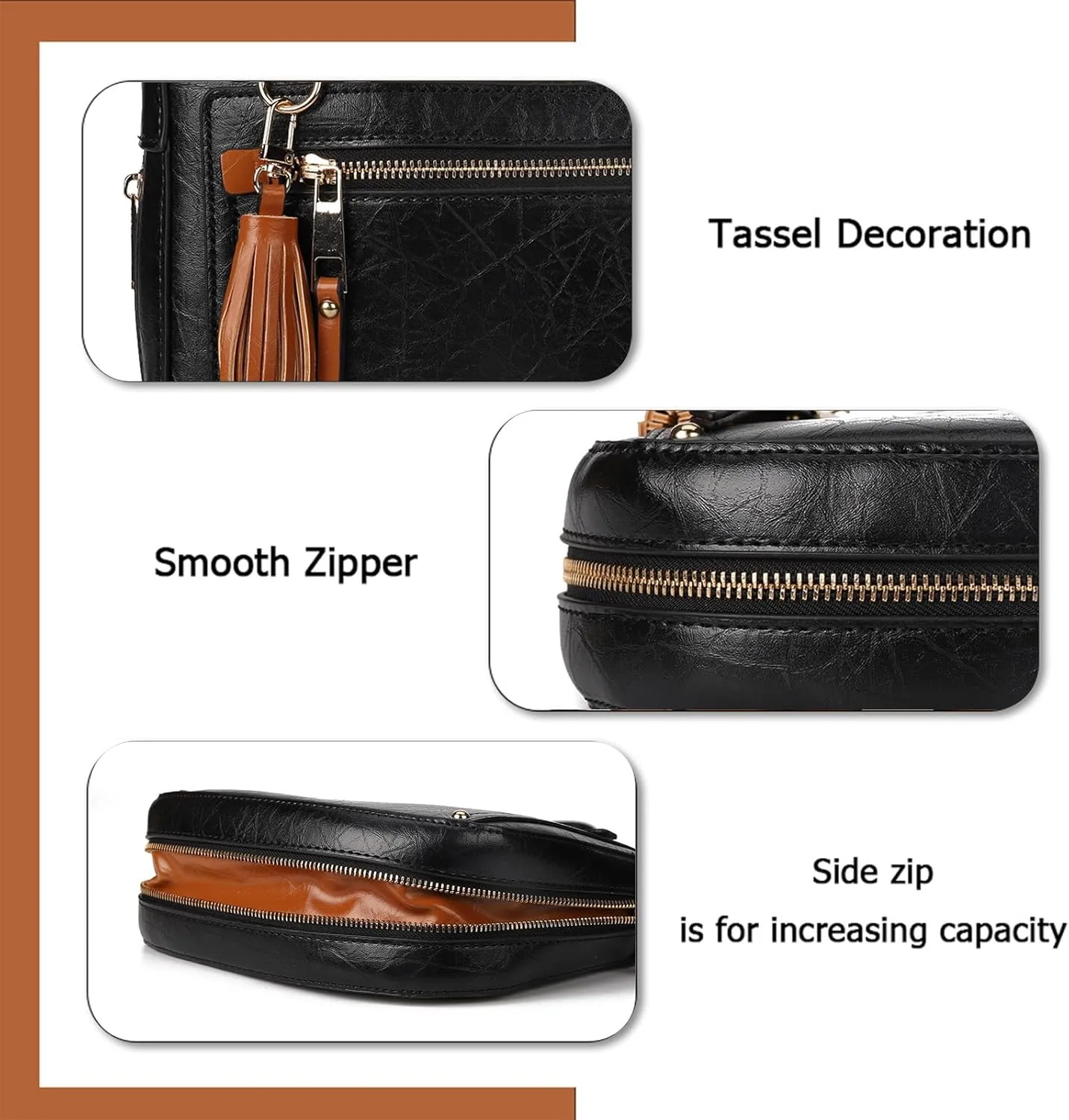 Crossbody Bags for Women Small Pu Leather Over the Shoulder Purses and Flap Cross Body Handbags with Multi Pockets…