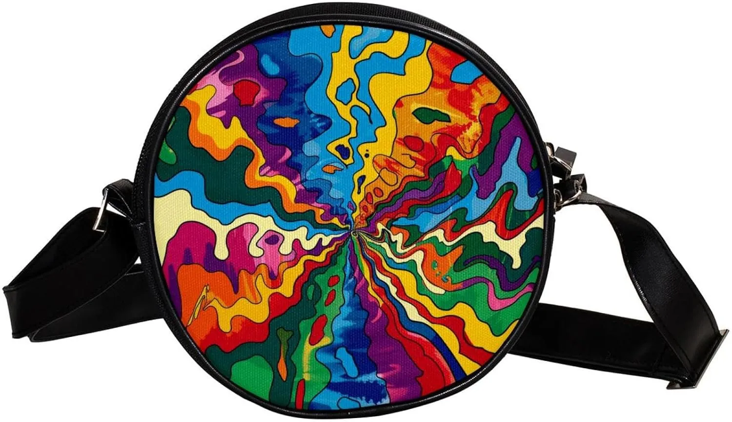 Crossbody Bags for Women,Crossbody Bag Men,Small Sling Bag,Colorful Picture Rainbow Swirl,Crossbody Purse