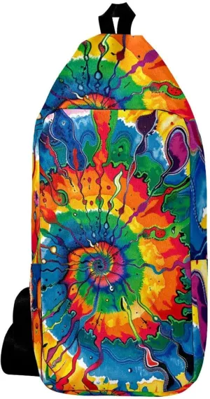 Crossbody Bags for Women,Crossbody Bag Men,Small Sling Bag,Colorful Picture Rainbow Swirl,Crossbody Purse