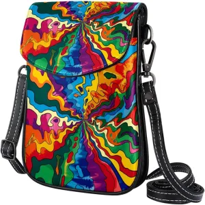 Crossbody Bags for Women,Crossbody Bag Men,Small Sling Bag,Colorful Picture Rainbow Swirl,Crossbody Purse