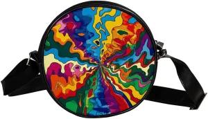 Crossbody Bags for Women,Crossbody Bag Men,Small Sling Bag,Colorful Picture Rainbow Swirl,Crossbody Purse