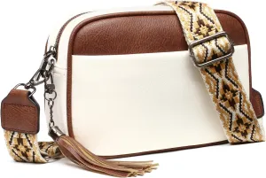 Crossbody Bags for Women,Trendy Vegan Leather Crossbody Purse Shoulder Handbags with RFID Card Slots & Tassel