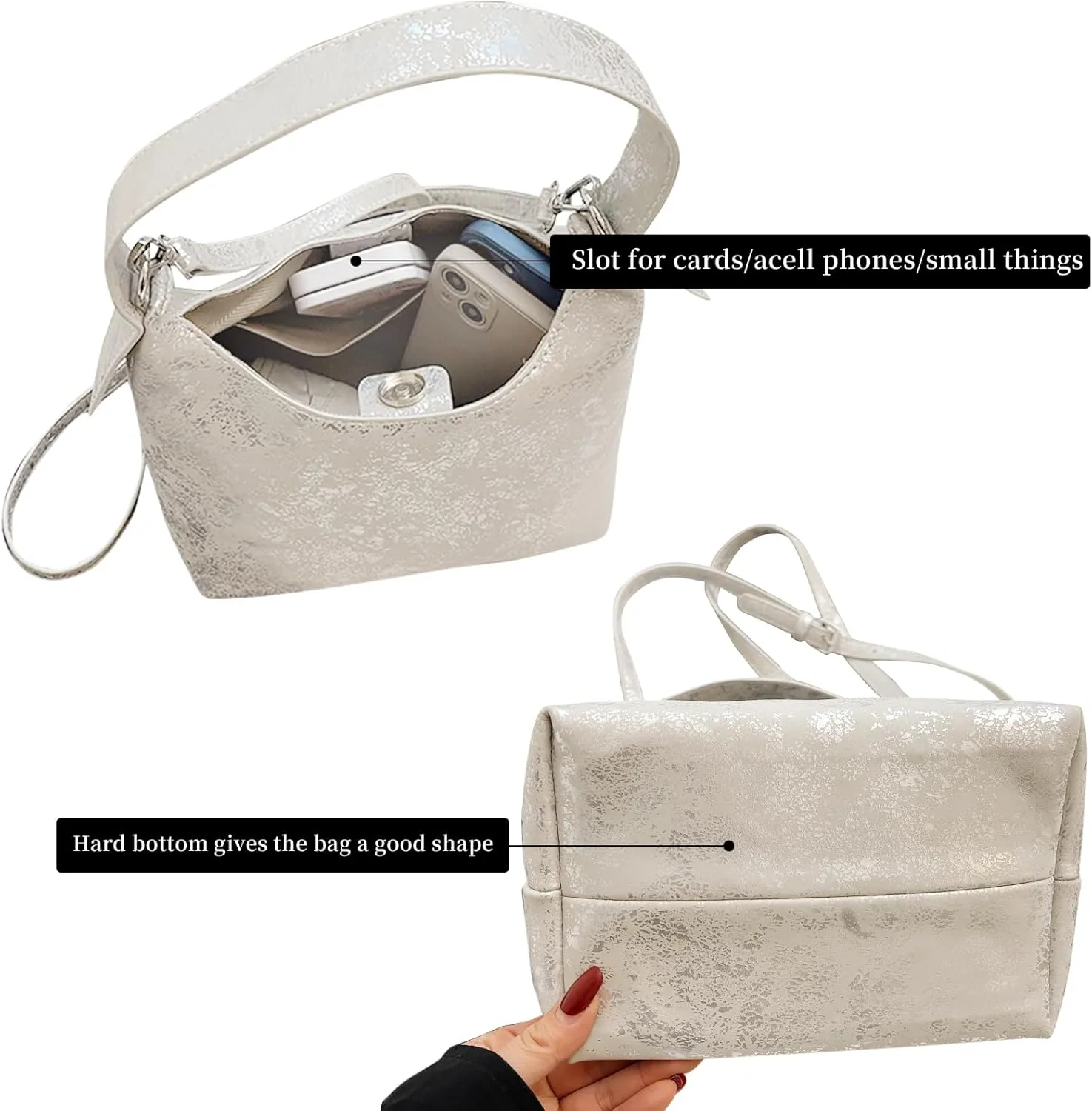 Crossbody Purses for Women Trendy Hobo Bag Vegan Leather Shoulder Hand Bag Hobo Guitar Strap Purse Satchel Bags