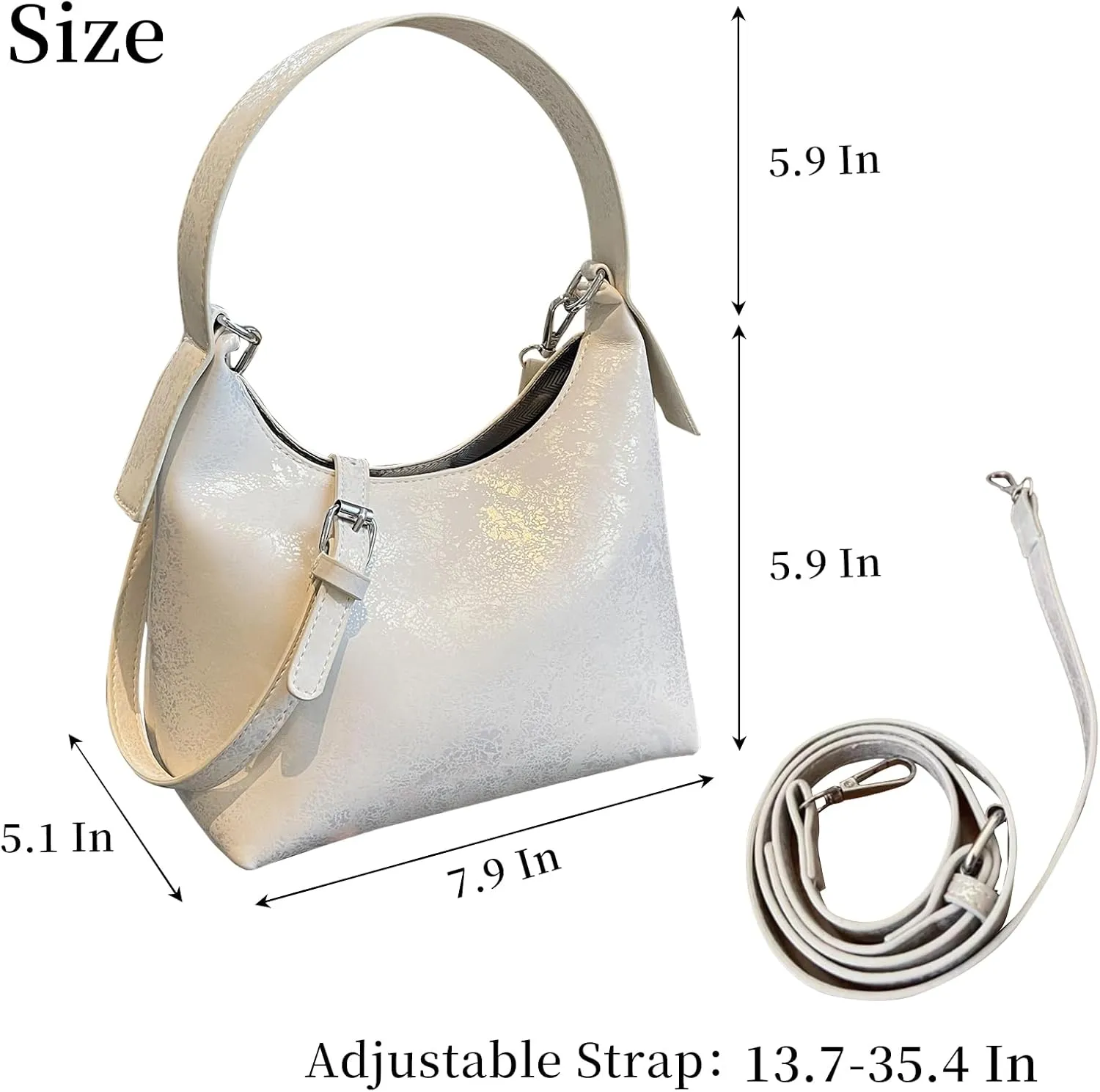 Crossbody Purses for Women Trendy Hobo Bag Vegan Leather Shoulder Hand Bag Hobo Guitar Strap Purse Satchel Bags