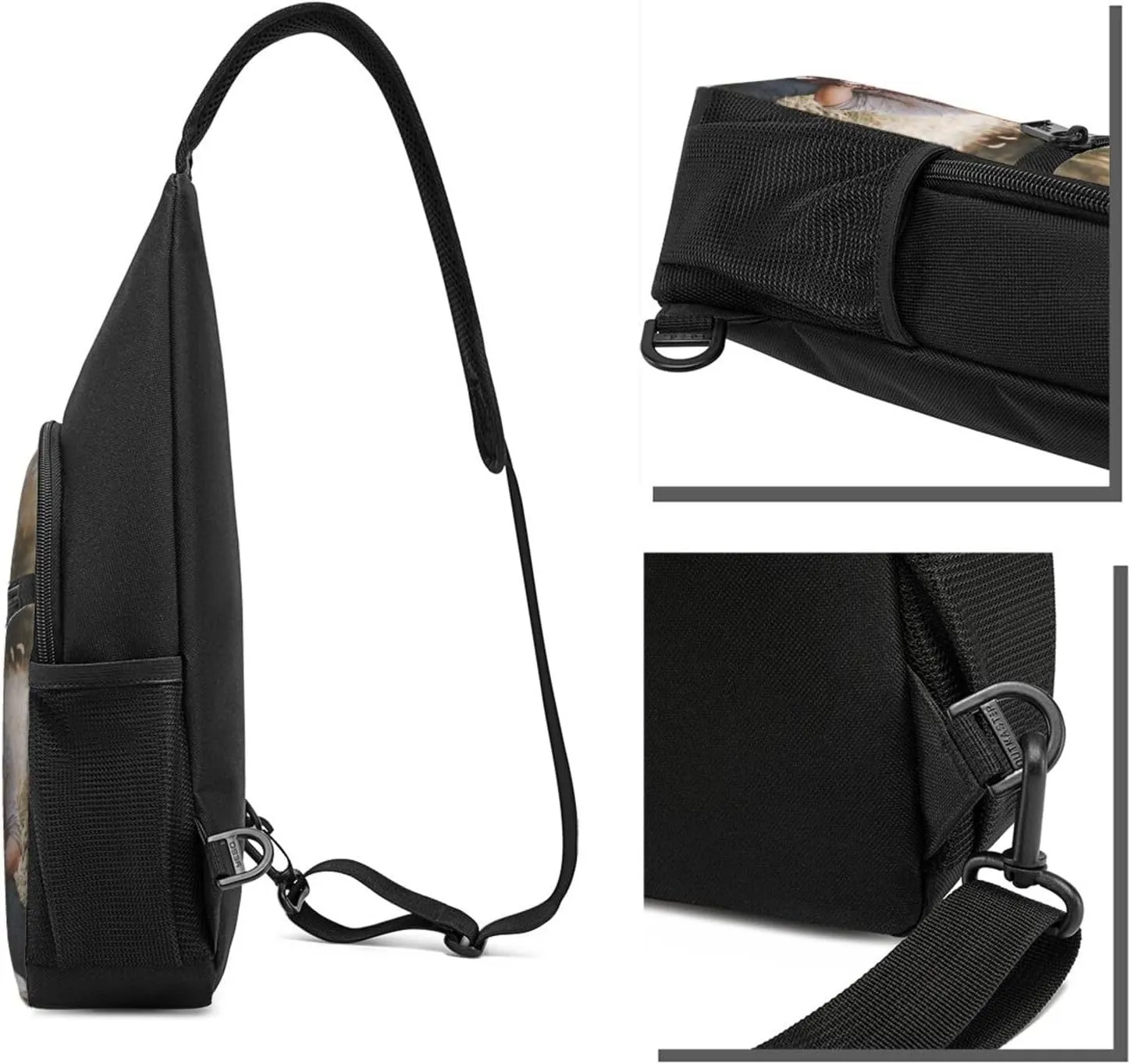 Custom Sling Bag Add Your Personalized Photo Text Logo Crossbody Sling Backpack Portable Chest Bag for Men Outdoor Travel (Style3)