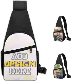 Custom Sling Bag Add Your Personalized Photo Text Logo Crossbody Sling Backpack Portable Chest Bag for Men Outdoor Travel (Style3)