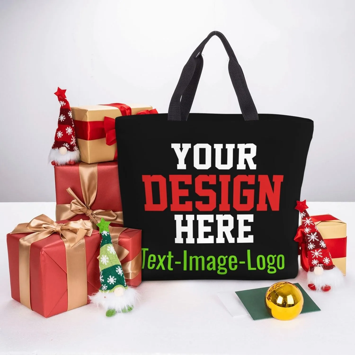 Custom Tote Bag Design Your Own Text Photo Logo Personalized Tote Bag Shoulder Handbag Large Capacity for Men Women