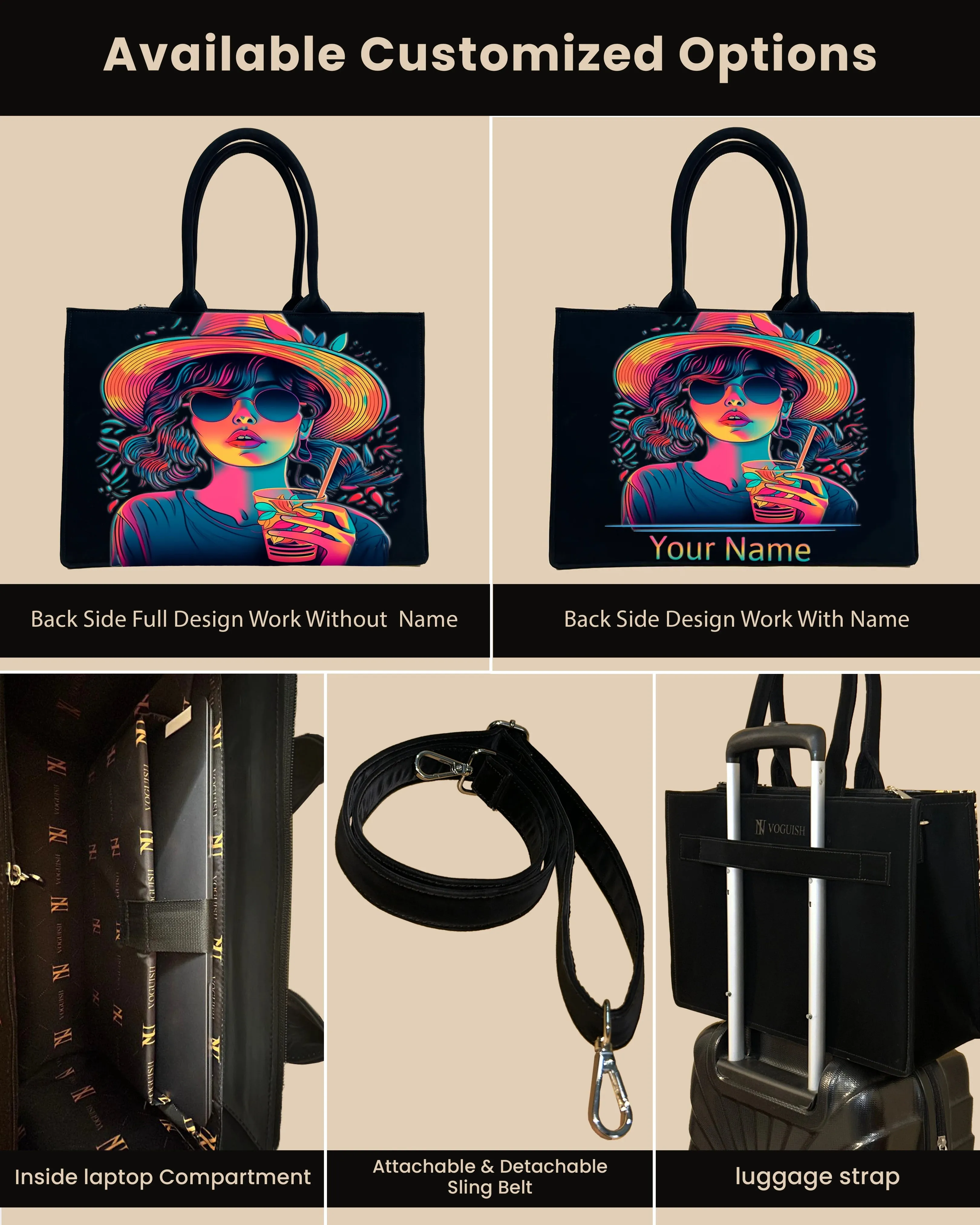 Customized Embossed neon ledy Bag