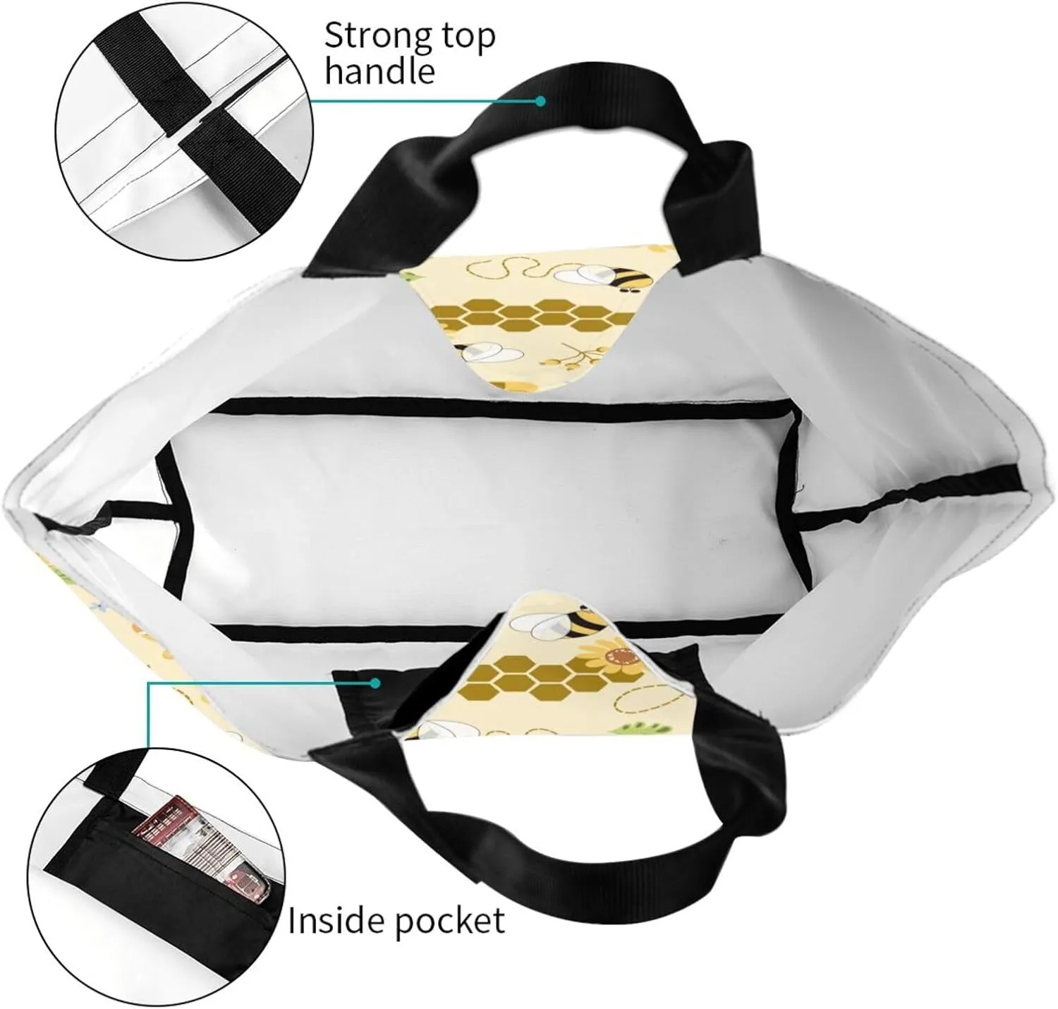Cute Cartoon Rat Tote Bag Shopping Bag Portable Handbags Tote Shoulder Bucket Bags for Women