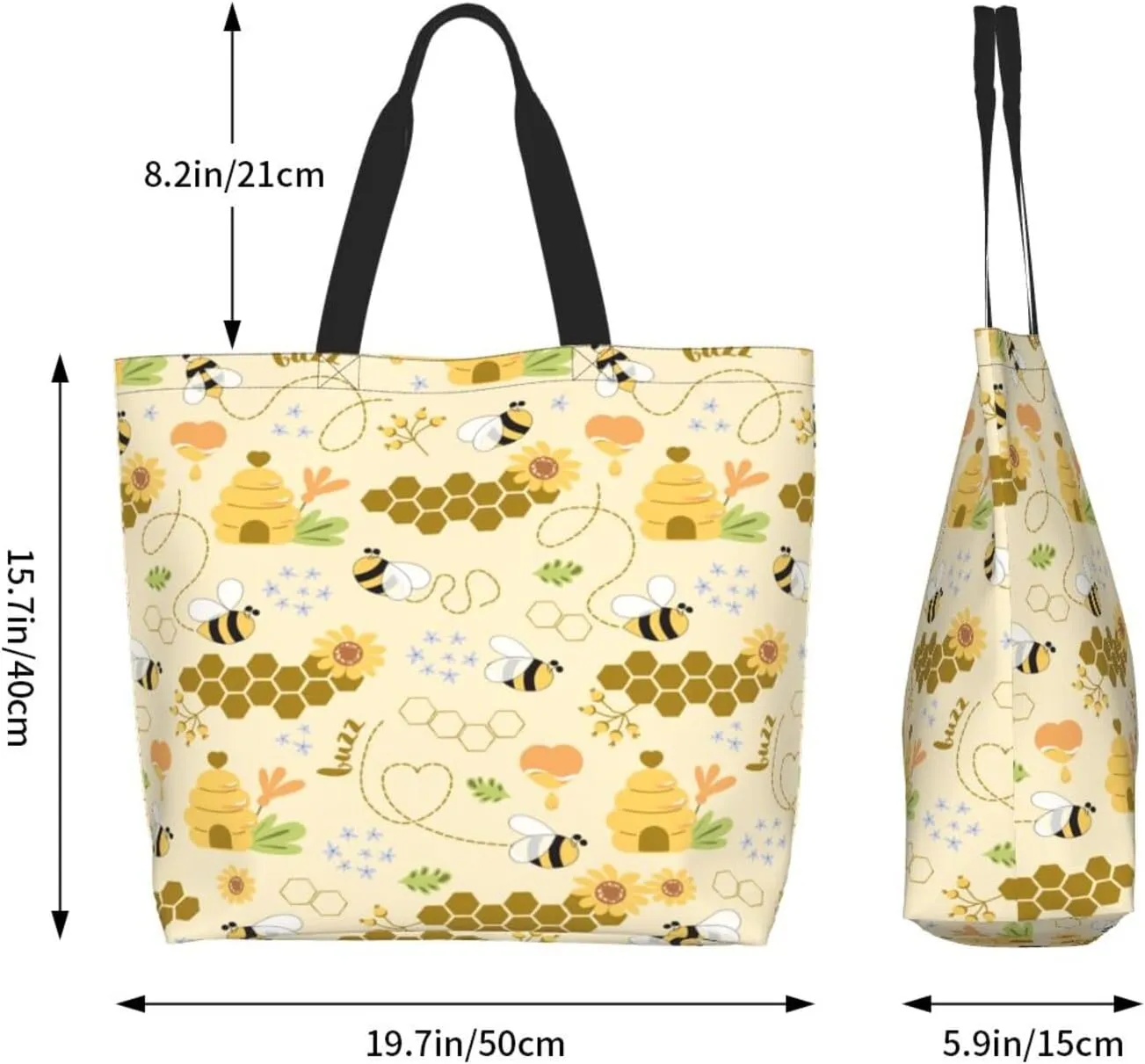 Cute Cartoon Rat Tote Bag Shopping Bag Portable Handbags Tote Shoulder Bucket Bags for Women