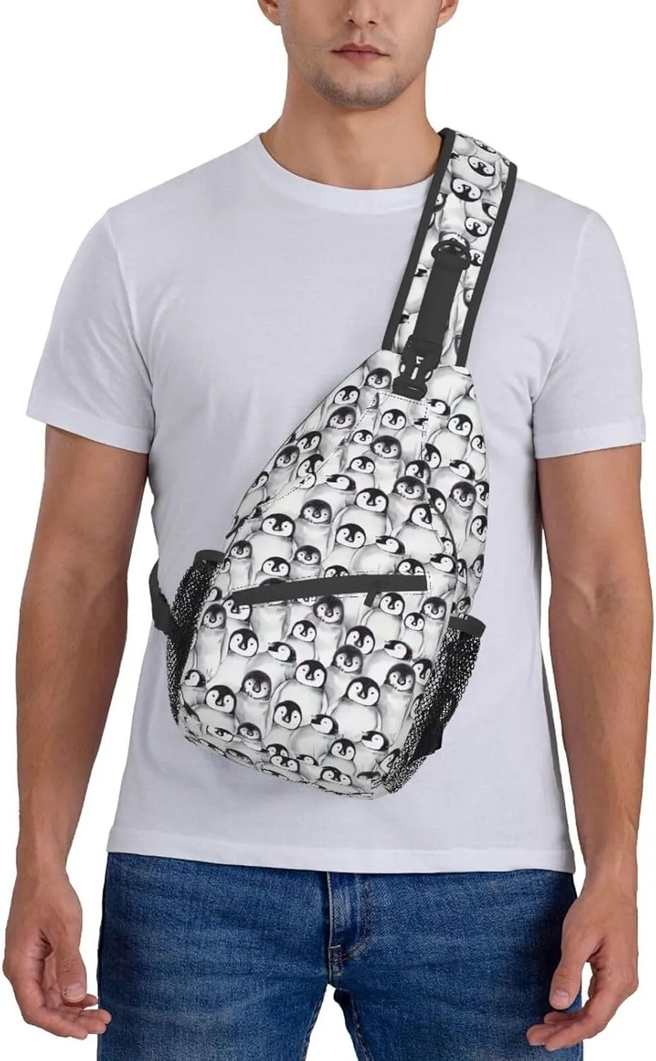 Cute Nurse Print Crossbody Sling Backpack For Women Men,Sling Bag Travel Hiking Chest Bag Daypack