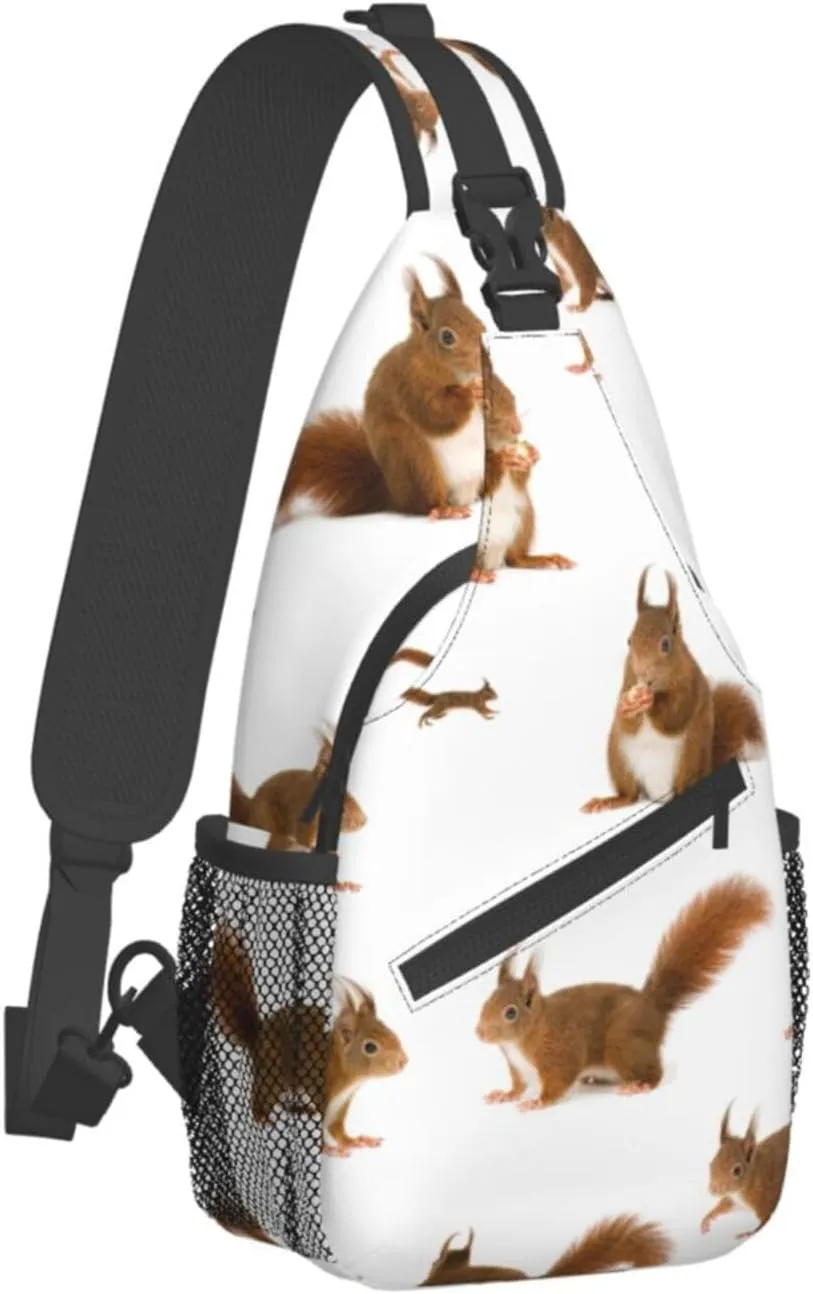 Cute Nurse Print Crossbody Sling Backpack For Women Men,Sling Bag Travel Hiking Chest Bag Daypack