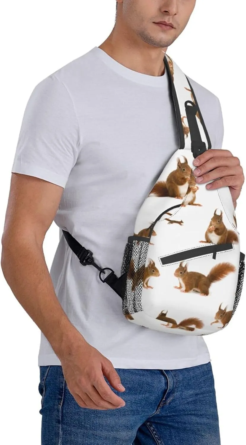 Cute Nurse Print Crossbody Sling Backpack For Women Men,Sling Bag Travel Hiking Chest Bag Daypack