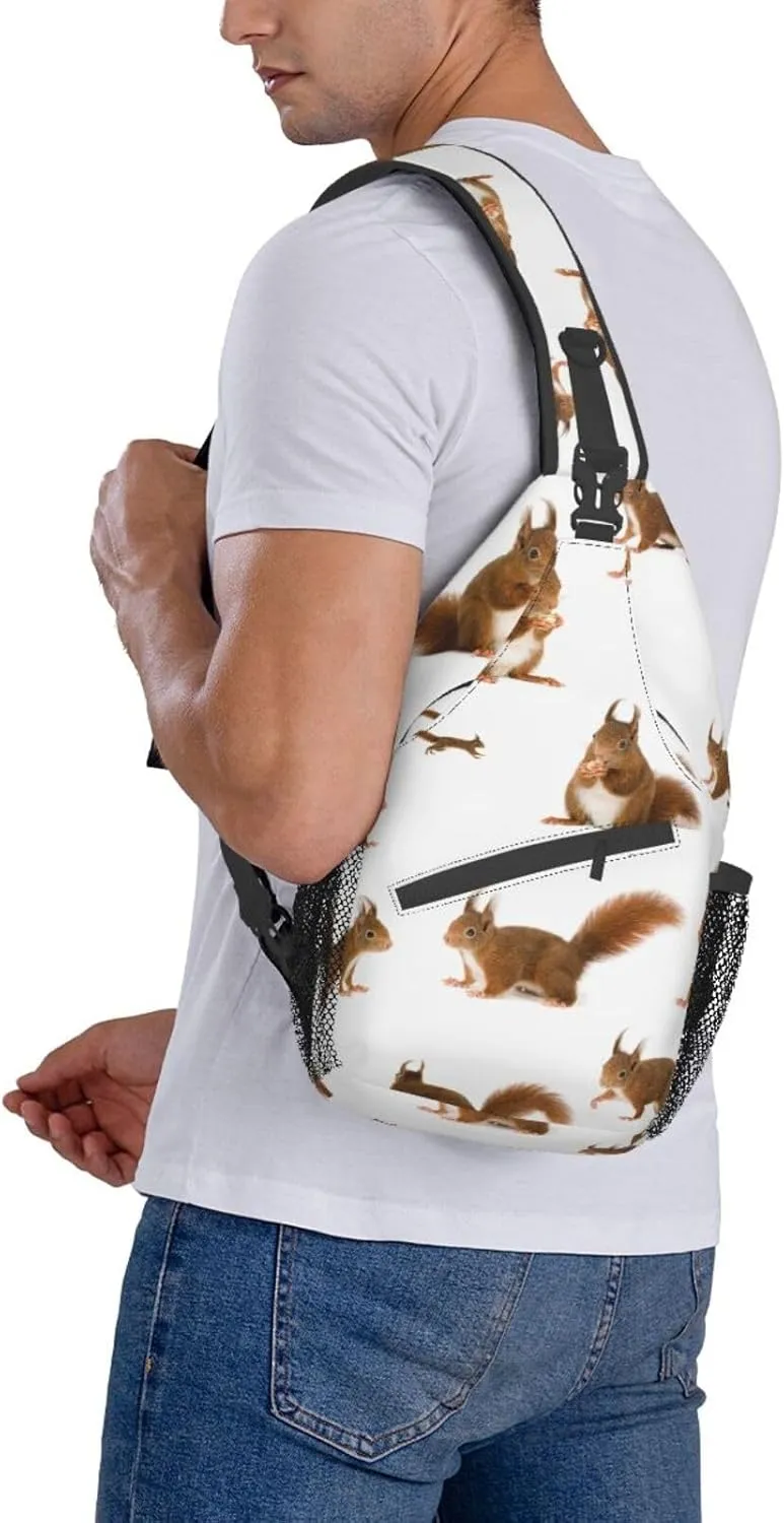 Cute Nurse Print Crossbody Sling Backpack For Women Men,Sling Bag Travel Hiking Chest Bag Daypack