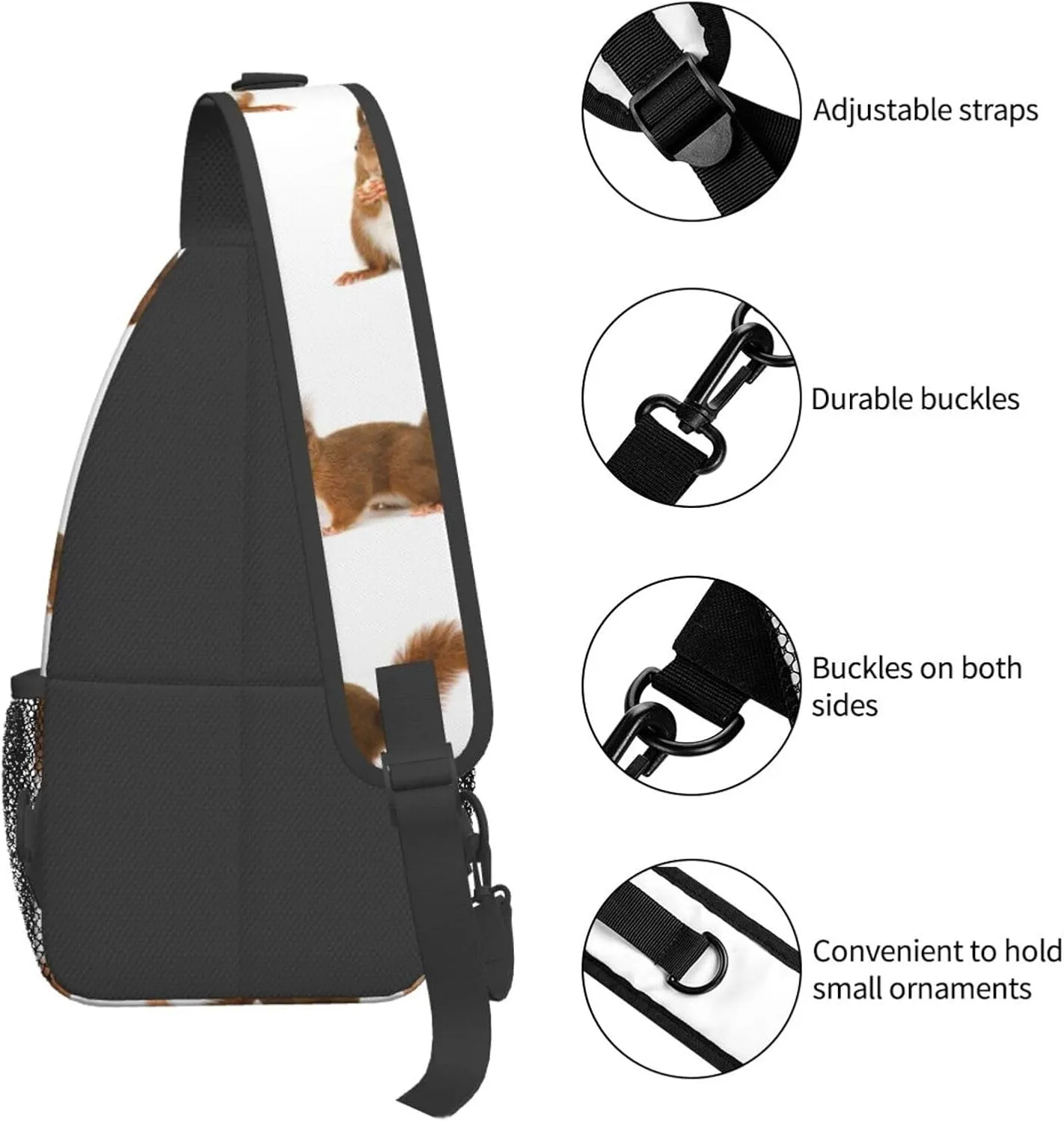 Cute Nurse Print Crossbody Sling Backpack For Women Men,Sling Bag Travel Hiking Chest Bag Daypack