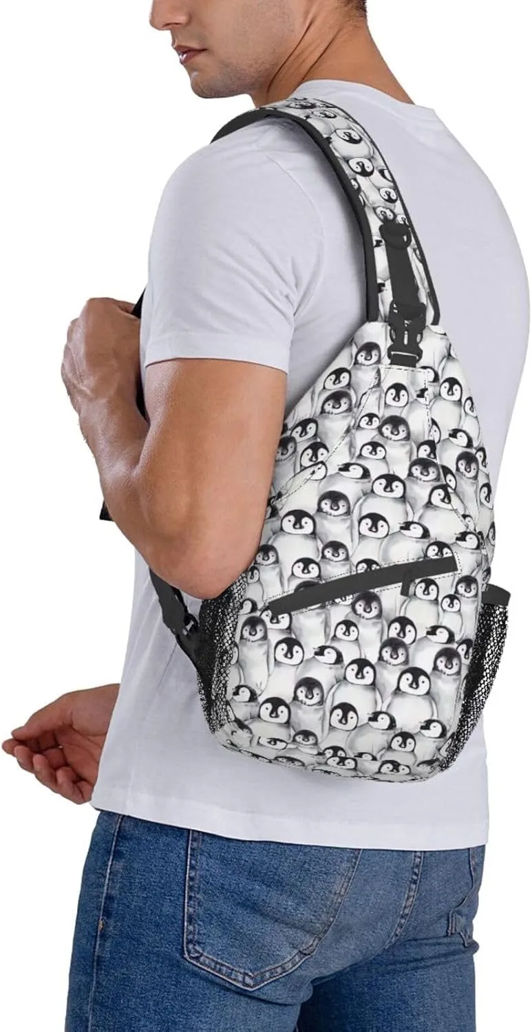 Cute Nurse Print Crossbody Sling Backpack For Women Men,Sling Bag Travel Hiking Chest Bag Daypack