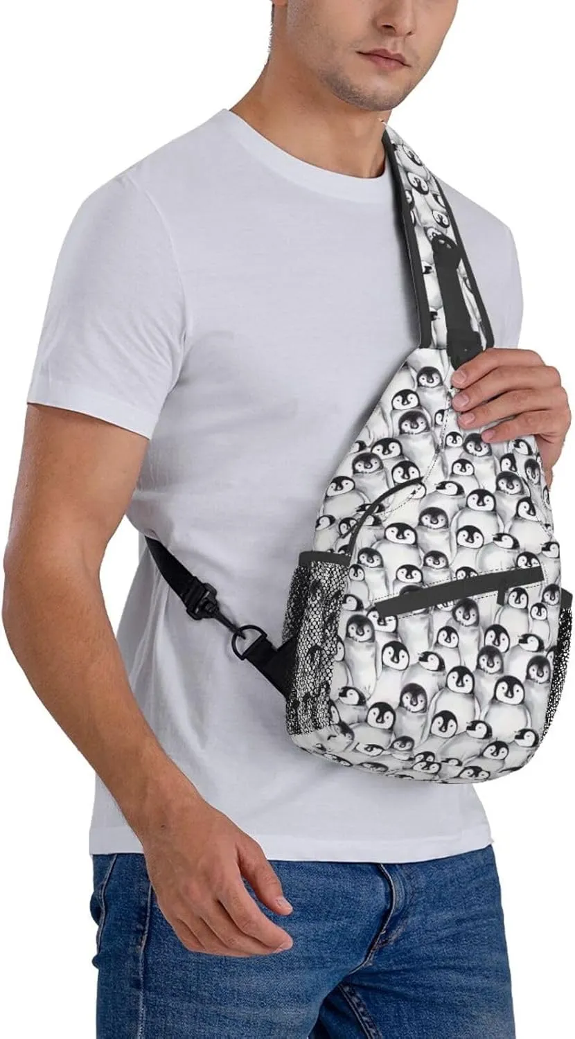 Cute Nurse Print Crossbody Sling Backpack For Women Men,Sling Bag Travel Hiking Chest Bag Daypack