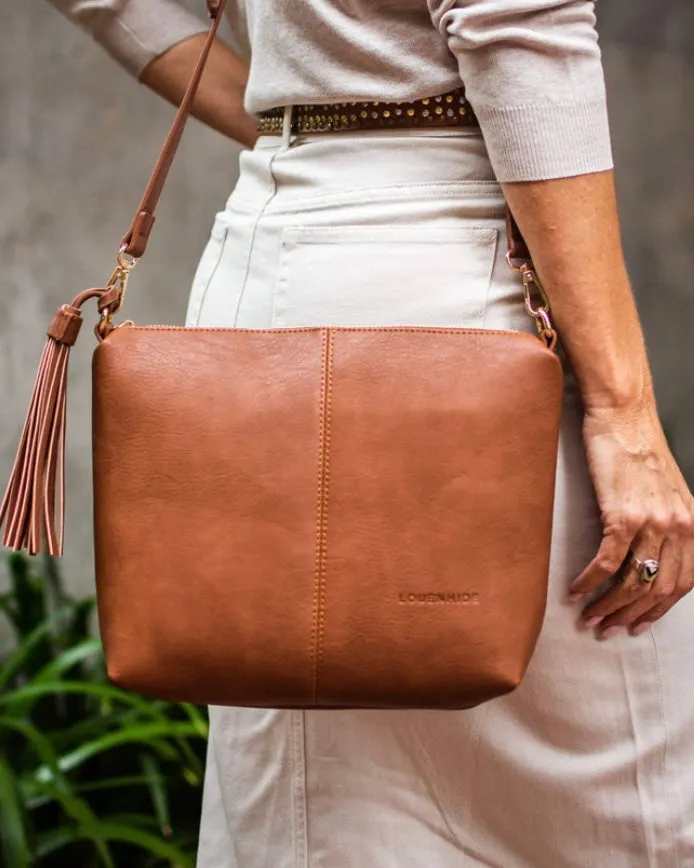 Daisy Crossbody Bag (Tan Stripe)