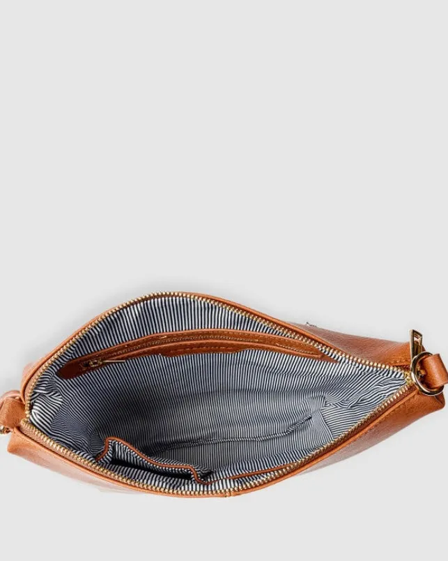 Daisy Crossbody Bag (Tan Stripe)