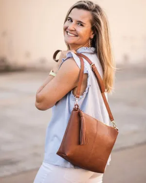 Daisy Crossbody Bag (Tan Stripe)