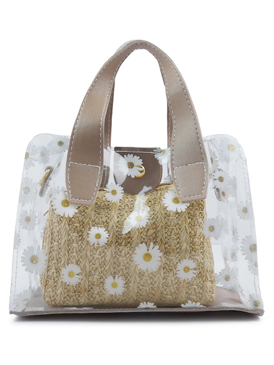 Daisy Floral Print Handbag