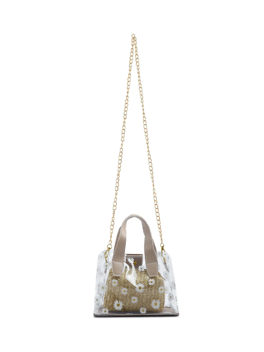 Daisy Floral Print Handbag