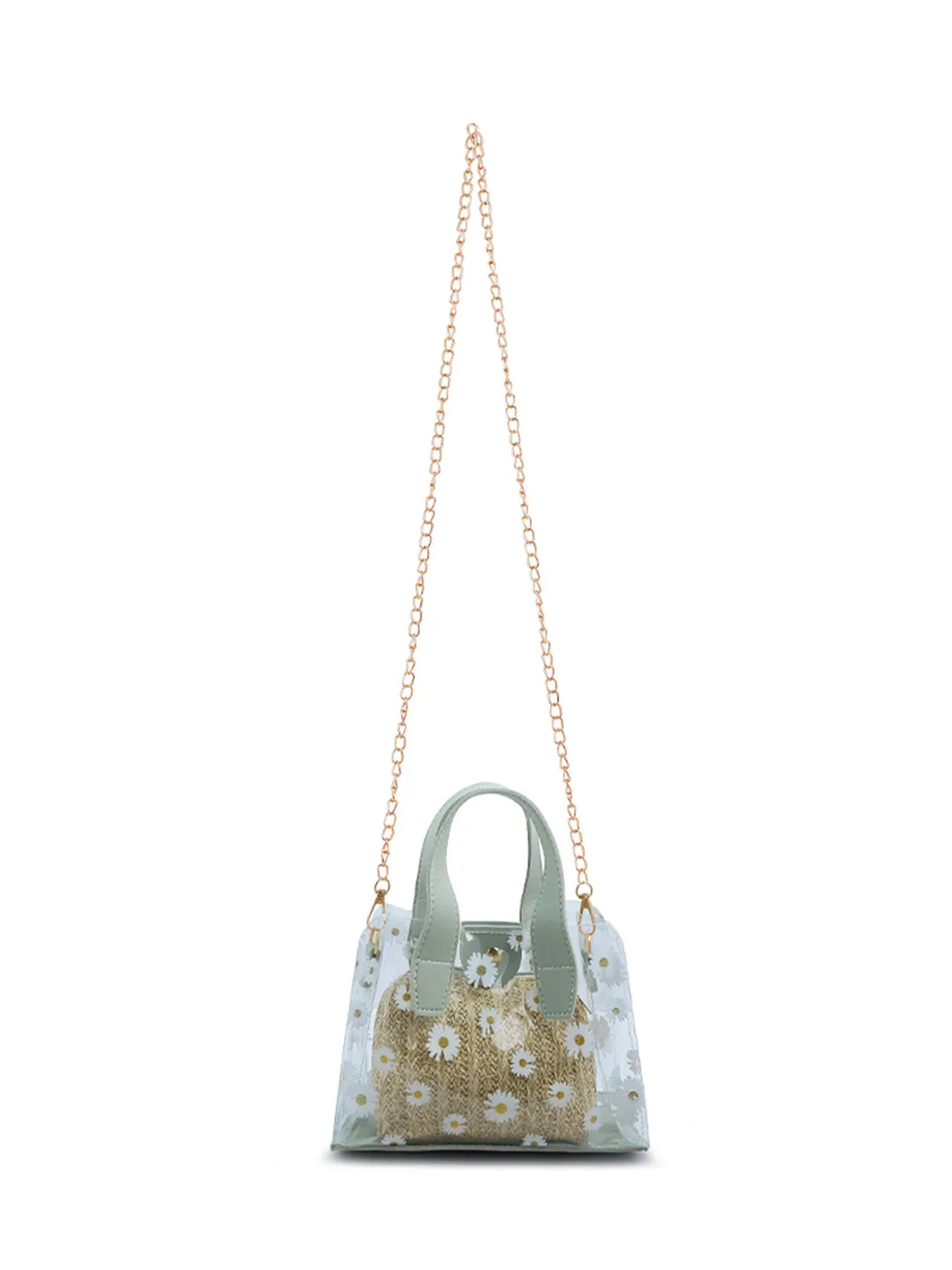 Daisy Floral Print Handbag