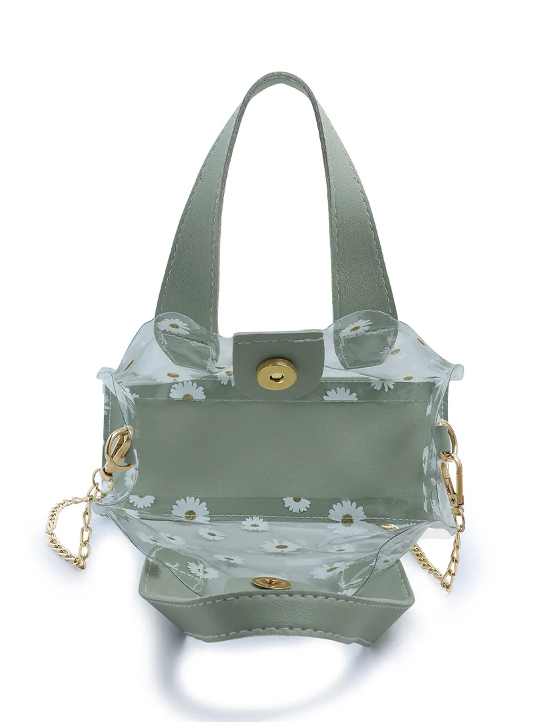 Daisy Floral Print Handbag