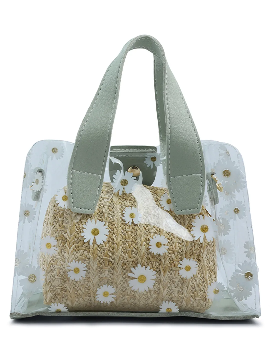 Daisy Floral Print Handbag