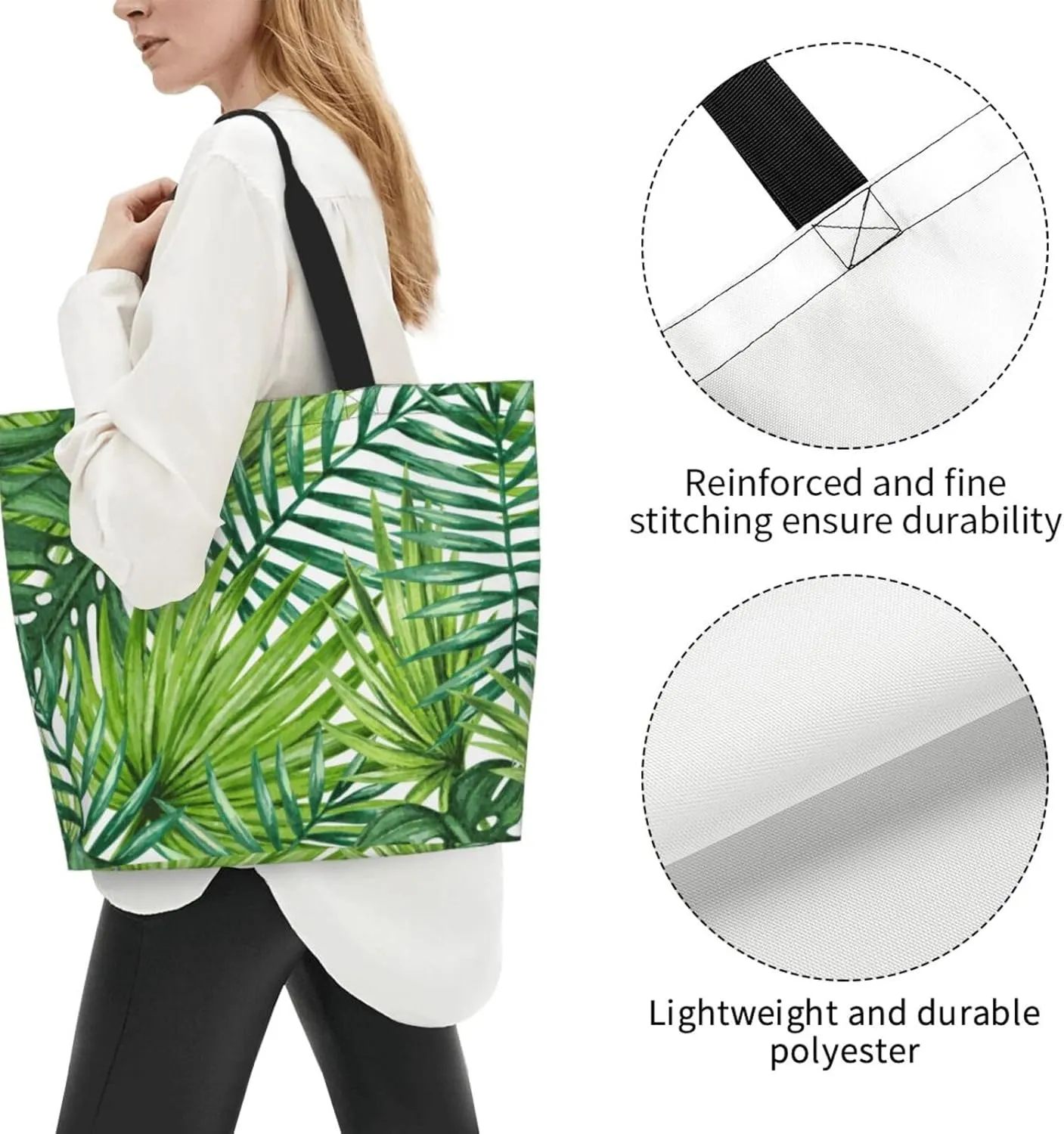 Dandelions Blow Into Birds Black Tote Bag Shopping Bag Portable Handbags Tote Shoulder Bucket Bags for Women 19.7x15.7
