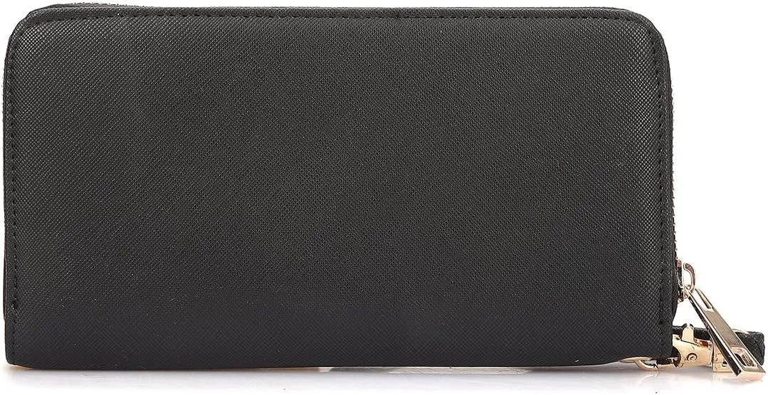 Dasein Lady Women Fashion Clutch Zip Around Emblem Long Wallet Purse Card Case Phone Wallet