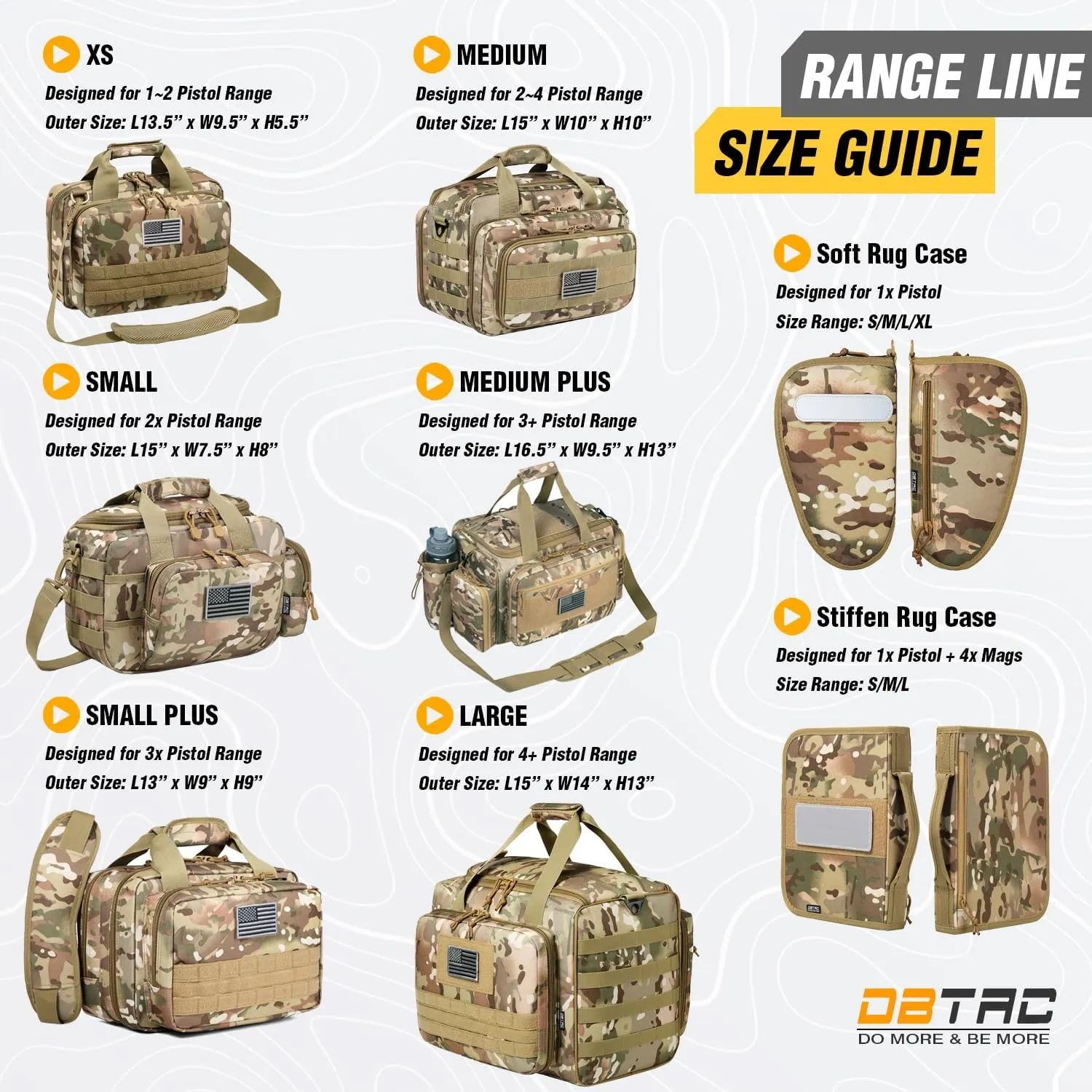 DBTAC Gun Case Bag XS | Tactical 1~2 Pistol Bag Firearm Shooting Case with Lockable Zipper for Shooting Range Outdoor Hunting | US Flag Patch   Universal Holster Included