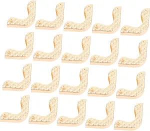 Decorate Corner Box Metal Fittings 20pcs Zinc Alloy Metal Corner Guards Handbag Edge Guards Sturdy Box Corner Protectors Easy Mounting Clips