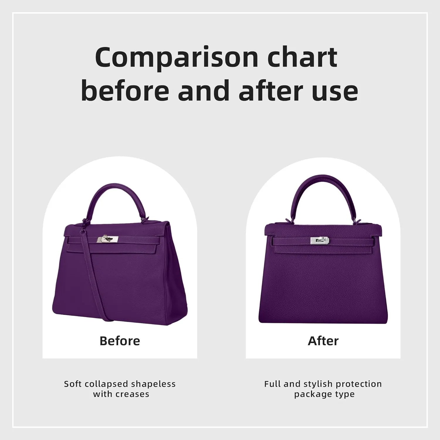 DGAZ Bag Organizer Insert For Kelly pochette/mini II /20/25/28/32/35/40/42/45 Bags, Silk Purse Organizer, Simplicity Handbag & Tote Organizer(Anemone,KL28 Sellier)