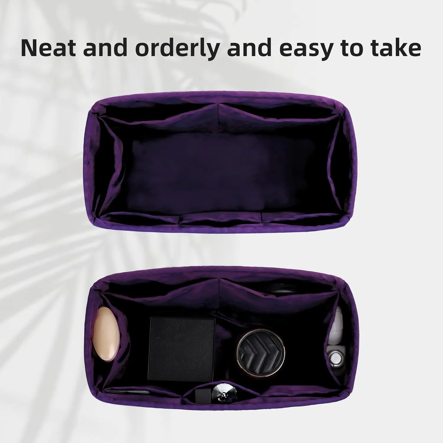 DGAZ Bag Organizer Insert For Kelly pochette/mini II /20/25/28/32/35/40/42/45 Bags, Silk Purse Organizer, Simplicity Handbag & Tote Organizer(Anemone,KL28 Sellier)