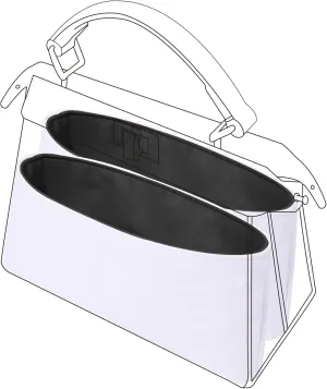 DGAZ Lightweight Purse Organizer Insert for Fendi Peekaboo Bag,silk and DupontPaper handbag inner for Luxury Bags(Black,Peekaboo M)