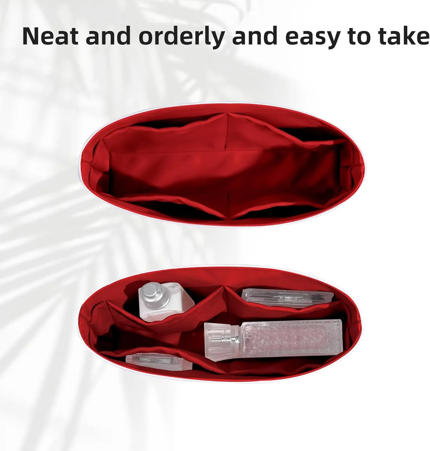 DGAZ Lightweight Purse Organizer Insert for Goyard Saigon Bag,silk and DupontPaper handbag inner for Luxury Bags(Rouge Cassque,Saigon Mini)