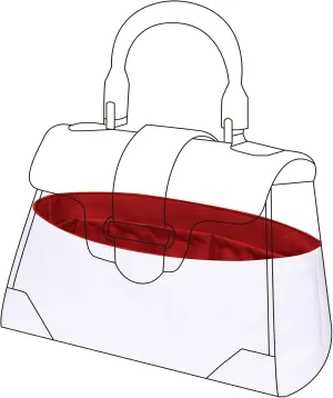 DGAZ Lightweight Purse Organizer Insert for Goyard Saigon Bag,silk and DupontPaper handbag inner for Luxury Bags(Rouge Cassque,Saigon Mini)